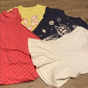 4 girl shirts large size 10